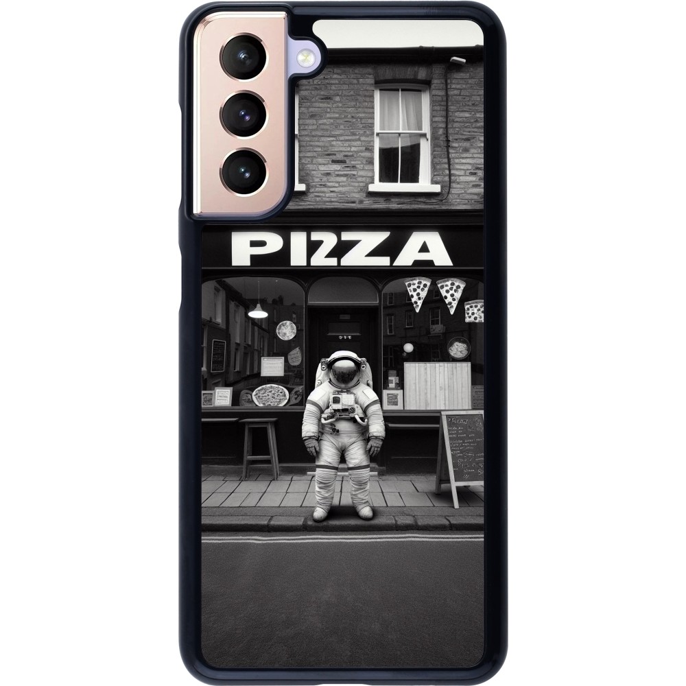 Samsung Galaxy S21 5G Case Hülle - Astronaut vor einer Pizzeria