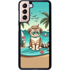 Samsung Galaxy S21 5G Case Hülle - Chat Surf Stil