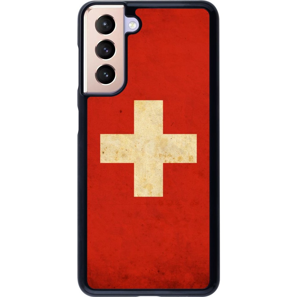 Hülle Samsung Galaxy S21 5G - Vintage Flag SWISS