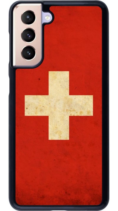 Hülle Samsung Galaxy S21 5G - Vintage Flag SWISS