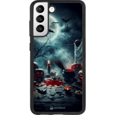 Samsung Galaxy S21 FE 5G Case Hülle - Silikon schwarz Halloween 2024 Dunkler Mond