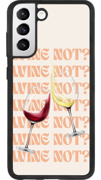 Coque Samsung Galaxy S21 FE 5G - Silicone rigide noir Wine not