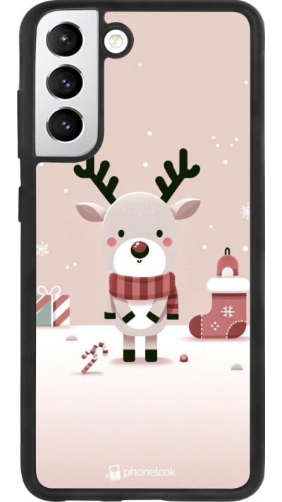 Samsung Galaxy S21 FE 5G Case Hülle - Silikon schwarz Weihnachten 2023 Choupinette Rentier