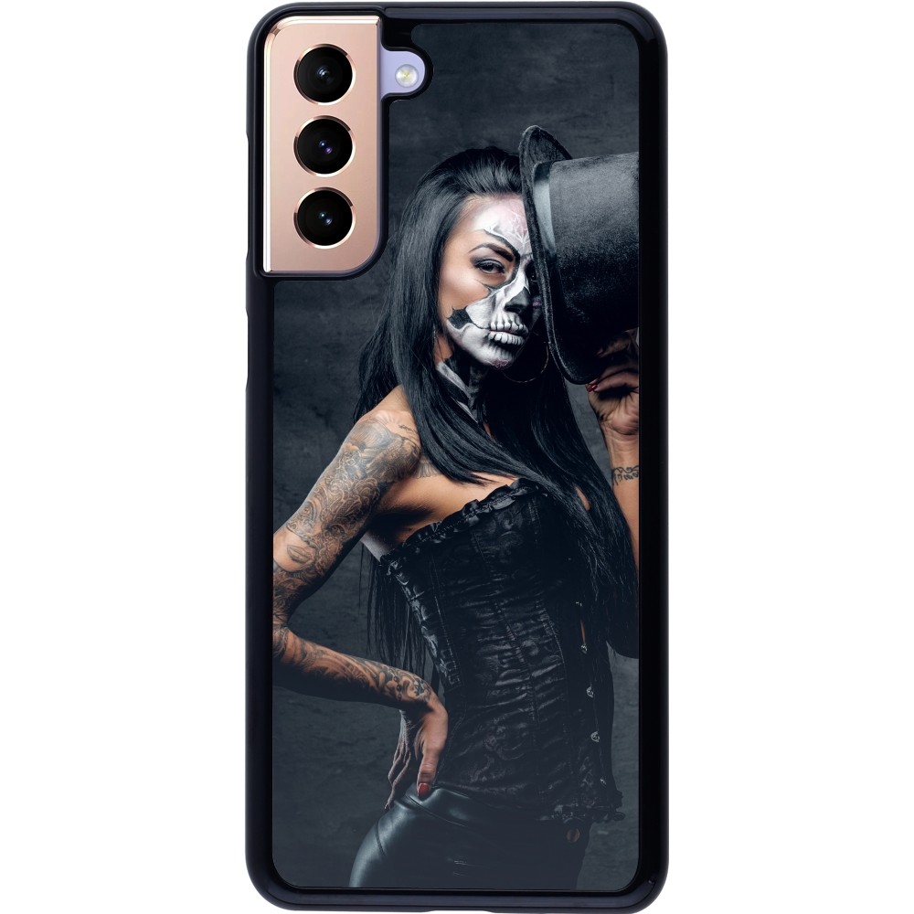 Samsung Galaxy S21+ 5G Case Hülle - Halloween 22 Tattooed Girl