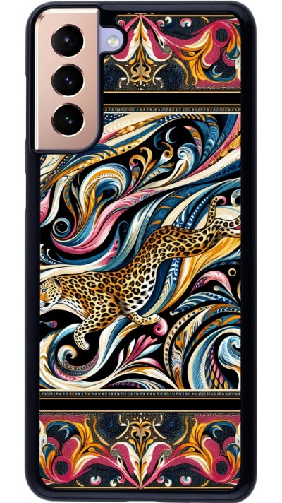 Samsung Galaxy S21+ 5G Case Hülle - Leopard Abstrakte Kunst