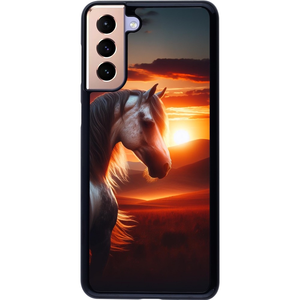 Samsung Galaxy S21+ 5G Case Hülle - Majestätischer Sonnenuntergang Pferd