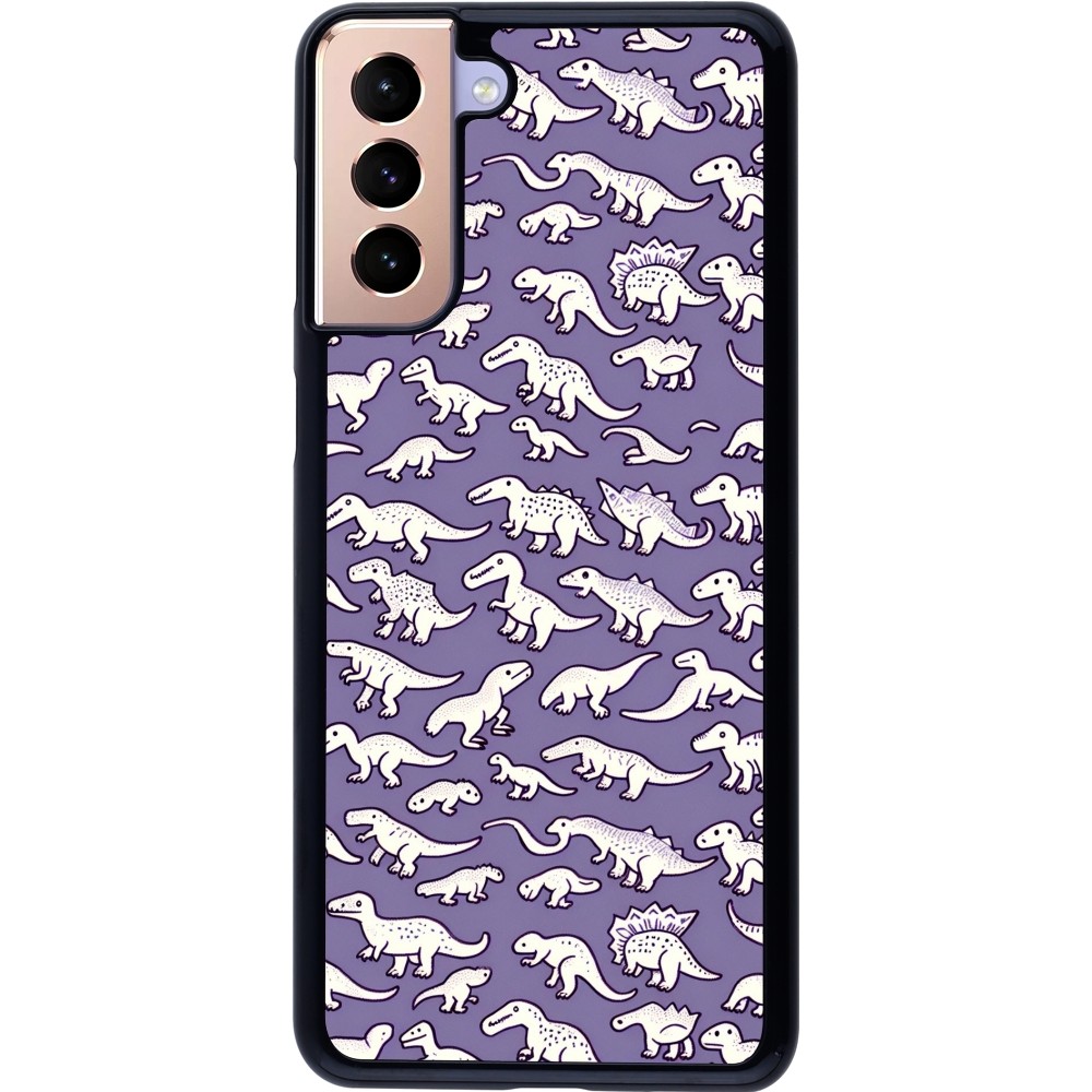 Samsung Galaxy S21+ 5G Case Hülle - Mini-Dino-Muster violett