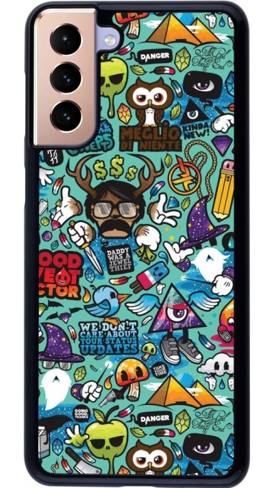 Samsung Galaxy S21+ 5G Case Hülle - Mixed Cartoons Turquoise