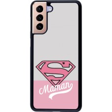 Samsung Galaxy S21+ 5G Case Hülle - Mom 2024 Super hero maman