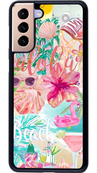 Coque Samsung Galaxy S21+ 5G - Preppy Collage Aloha