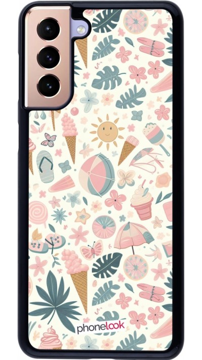 Coque Samsung Galaxy S21+ 5G - Summer Pink Pattern