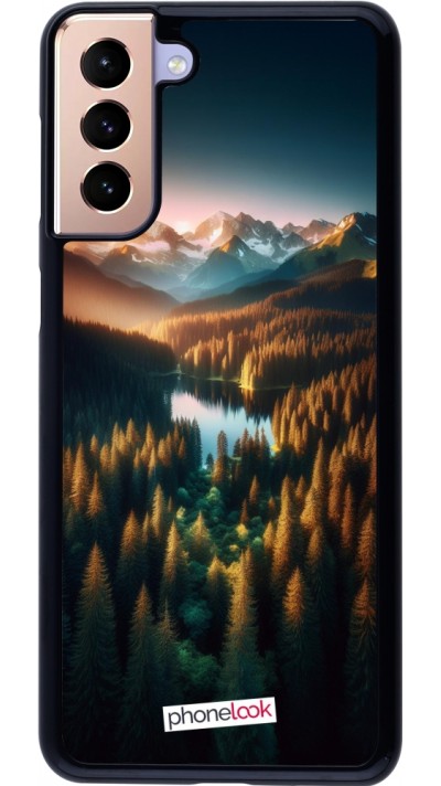 Coque Samsung Galaxy S21+ 5G - Sunset Forest Lake