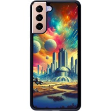 Samsung Galaxy S21+ 5G Case Hülle - Futuristische Stadt ausserhalb der Kuppel