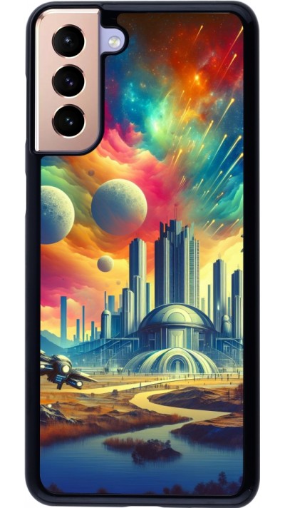 Samsung Galaxy S21+ 5G Case Hülle - Futuristische Stadt ausserhalb der Kuppel