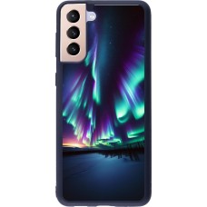 Samsung Galaxy S21+ 5G Case Hülle - Silikon schwarz Funkelndes Nordlicht