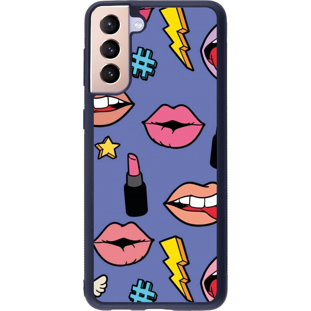 Samsung Galaxy S21+ 5G Case Hülle - Silikon schwarz Lips and lipgloss