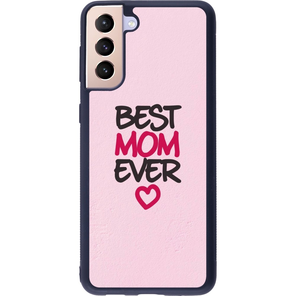 Samsung Galaxy S21+ 5G Case Hülle - Silikon schwarz Mom 2023 best Mom ever pink