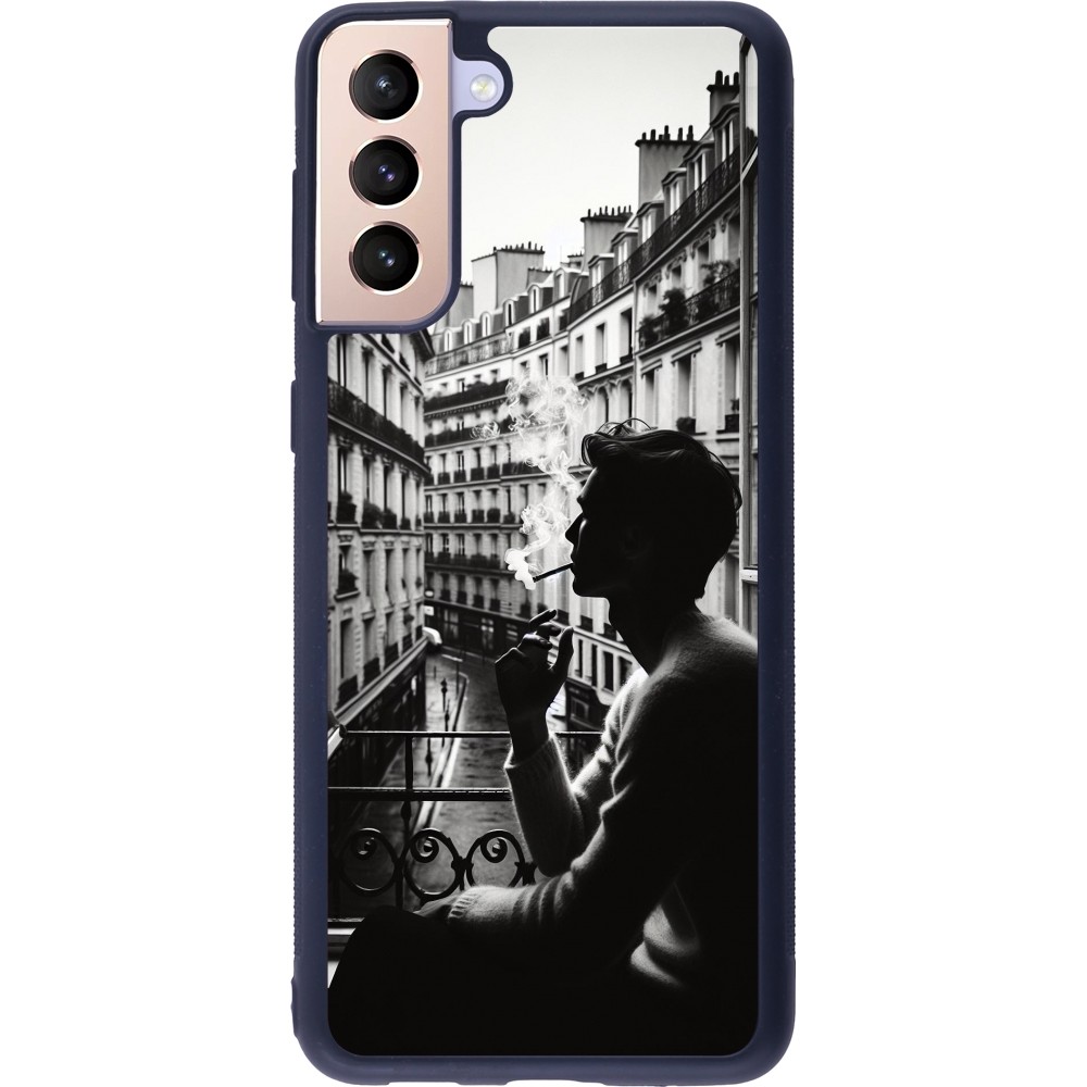 Samsung Galaxy S21+ 5G Case Hülle - Silikon schwarz Parisian Smoker