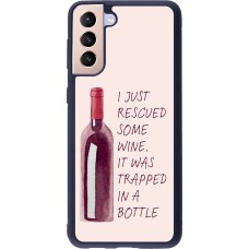 Samsung Galaxy S21+ 5G Case Hülle - Silikon schwarz I just rescued some wine