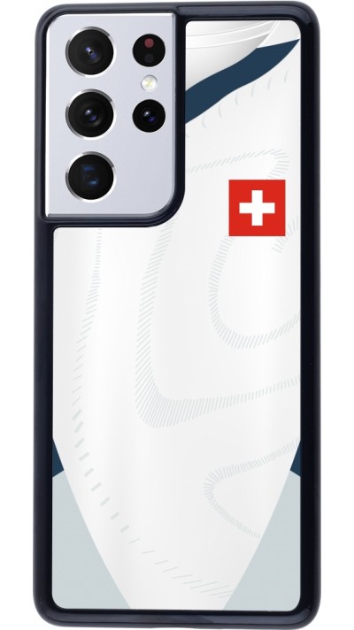 Samsung Galaxy S21 Ultra 5G Case Hülle - Schweiz Away personalisierbares Fussballtrikot