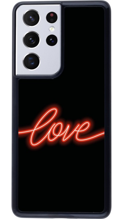 Samsung Galaxy S21 Ultra 5G Case Hülle - Valentine 2023 neon love