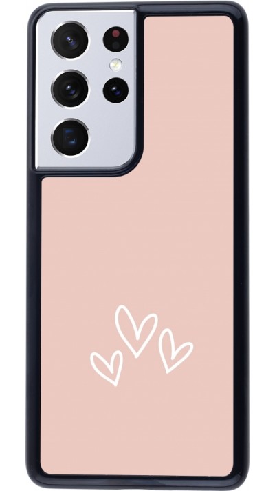 Samsung Galaxy S21 Ultra 5G Case Hülle - Valentine 2023 three minimalist hearts