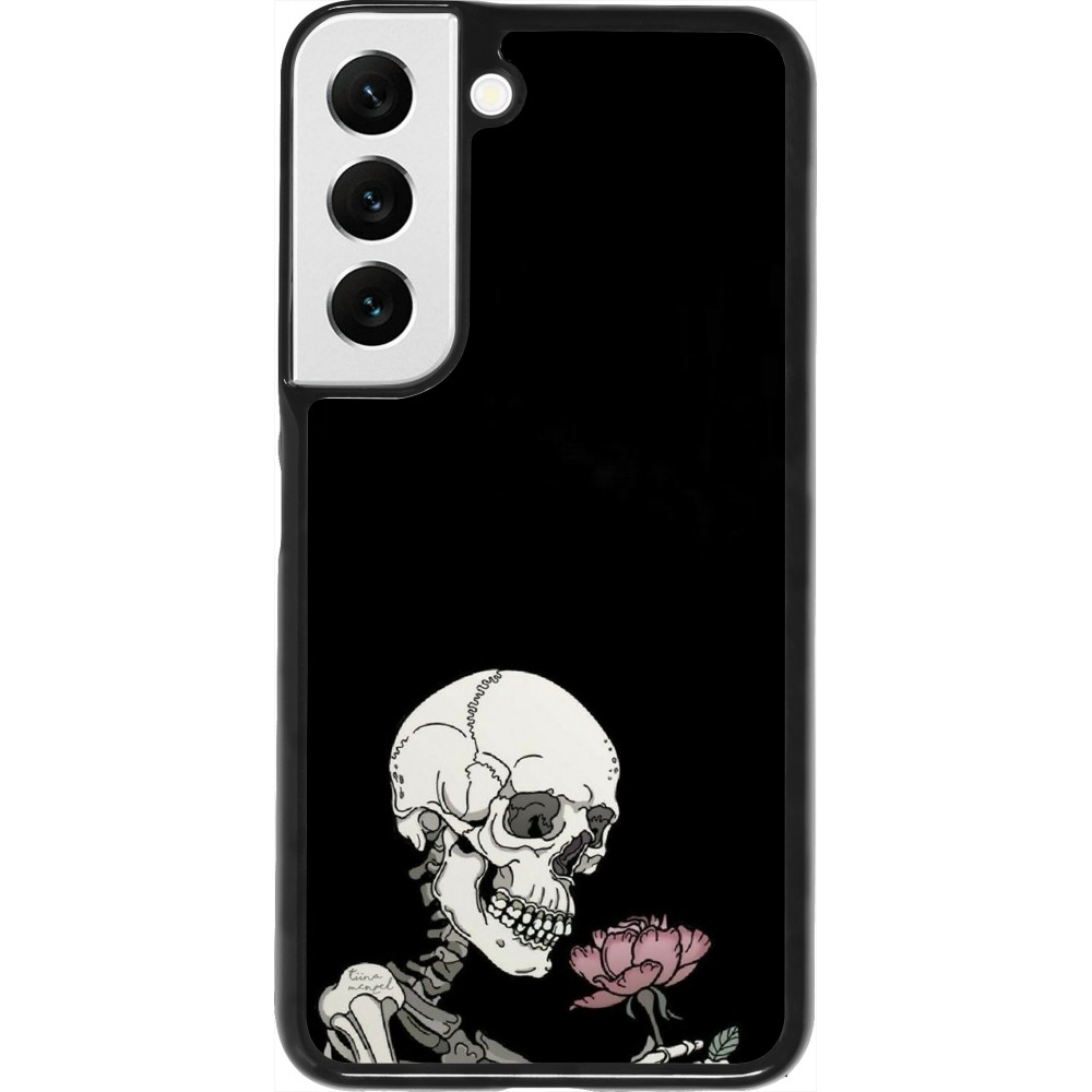 Samsung Galaxy S22 Case Hülle - Halloween 2023 rose and skeleton