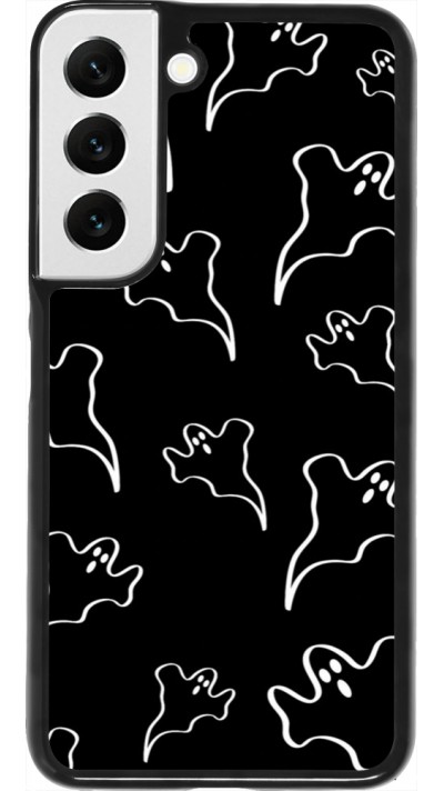 Samsung Galaxy S22 Case Hülle - Halloween 2024 black and white ghosts