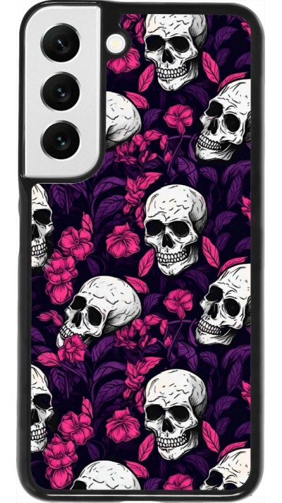 Samsung Galaxy S22 Case Hülle - Halloween 2024 romantic skulls