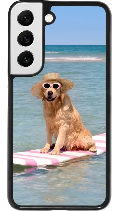 Samsung Galaxy S22 Case Hülle - Summer Dog on Paddle