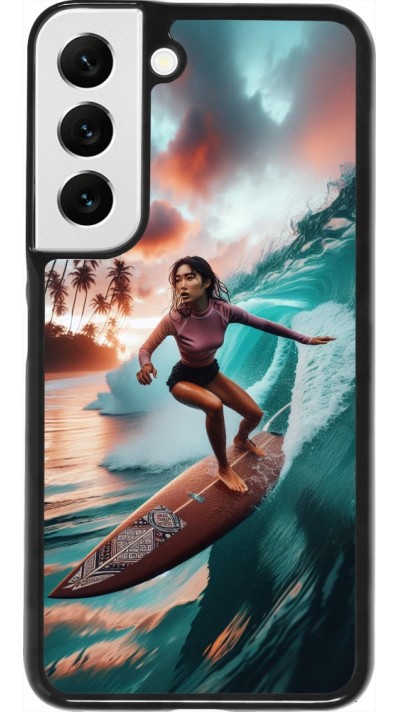 Samsung Galaxy S22 Case Hülle - Surferin aus Bali