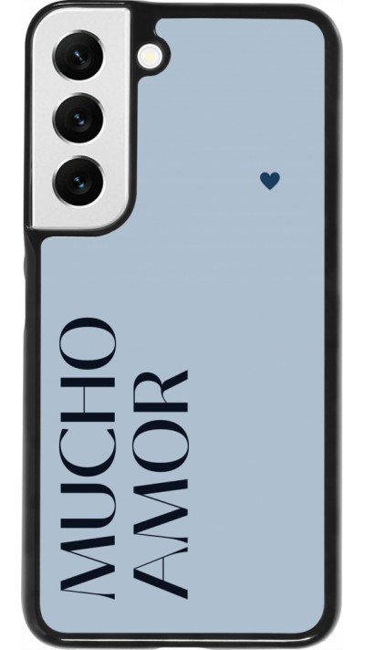 Samsung Galaxy S22 Case Hülle - Valentine 2024 mucho amor azul