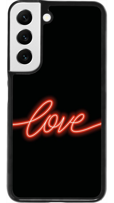 Samsung Galaxy S22 Case Hülle - Valentine 2023 neon love