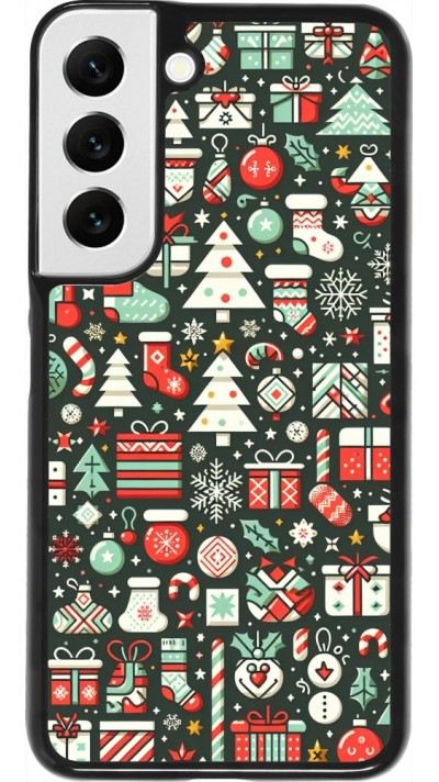 Samsung Galaxy S22 Case Hülle - Weihnachten 2023 Flachmuster