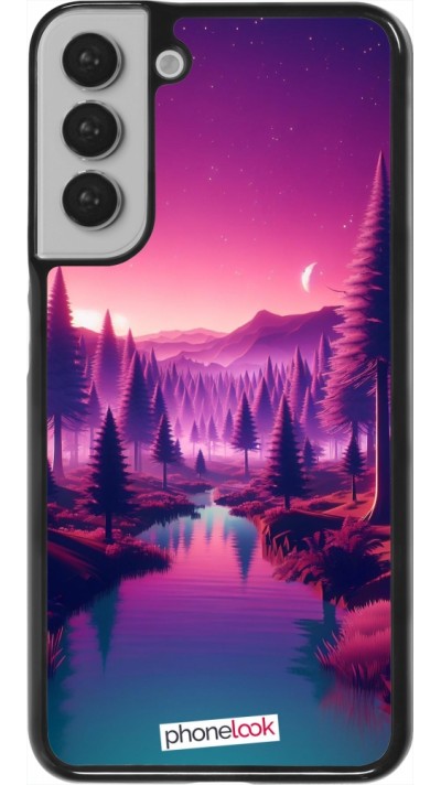 Coque Samsung Galaxy S22+ - Paysage Violet-Rose