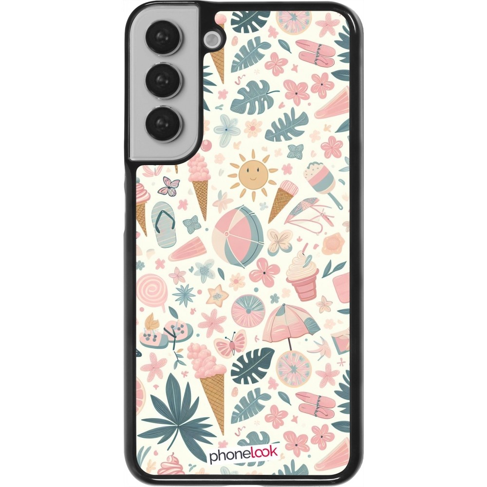 Coque Samsung Galaxy S22+ - Summer Pink Pattern