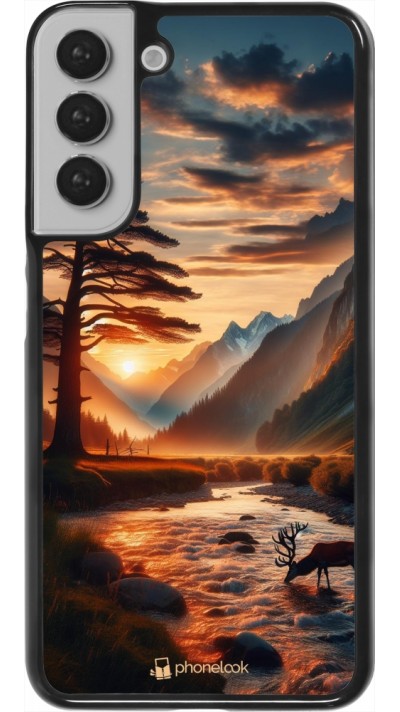 Samsung Galaxy S22+ Case Hülle - Tal Sonnenuntergang Hirsch Baum