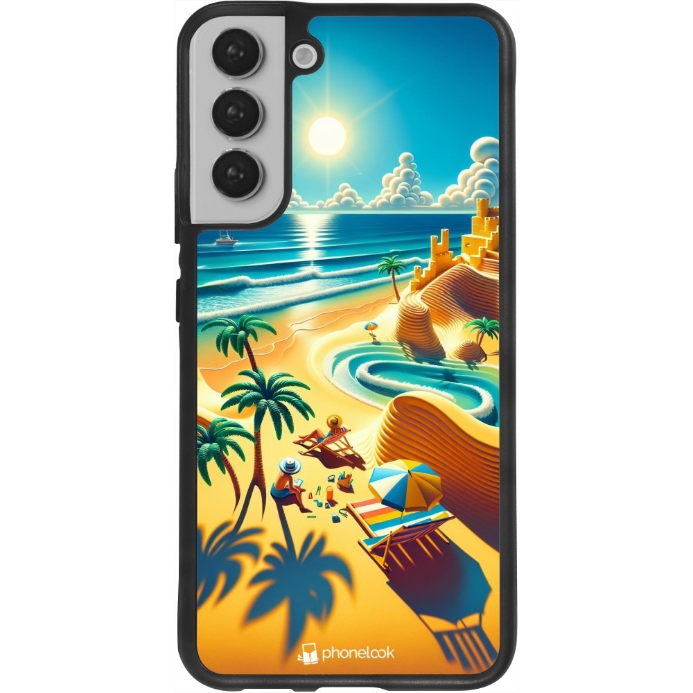 Coque Samsung Galaxy S22+ - Silicone rigide noir Sunset Breeze