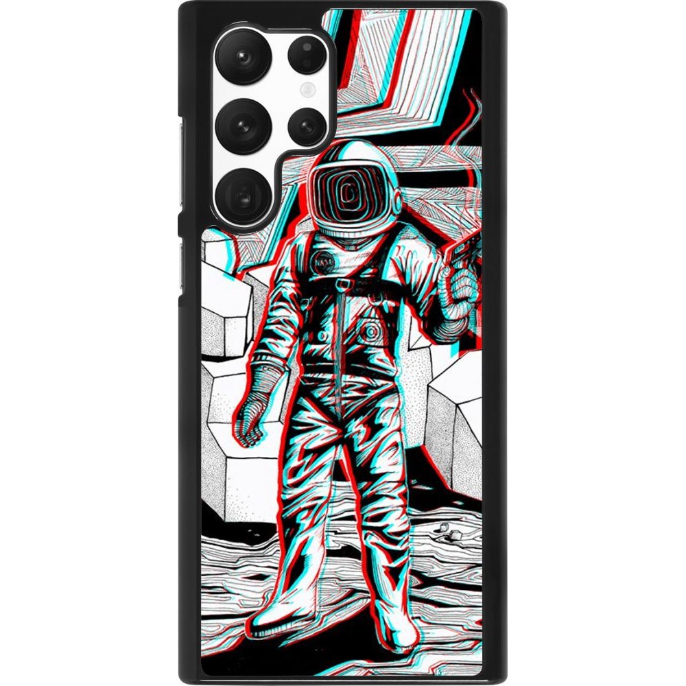 Hülle Samsung Galaxy S22 Ultra - Anaglyph Astronaut