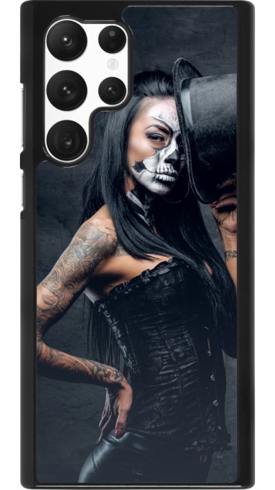 Samsung Galaxy S22 Ultra Case Hülle - Halloween 22 Tattooed Girl