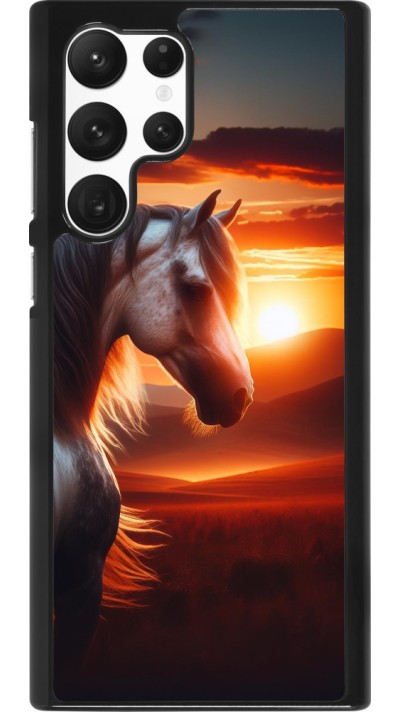 Samsung Galaxy S22 Ultra Case Hülle - Majestätischer Sonnenuntergang Pferd