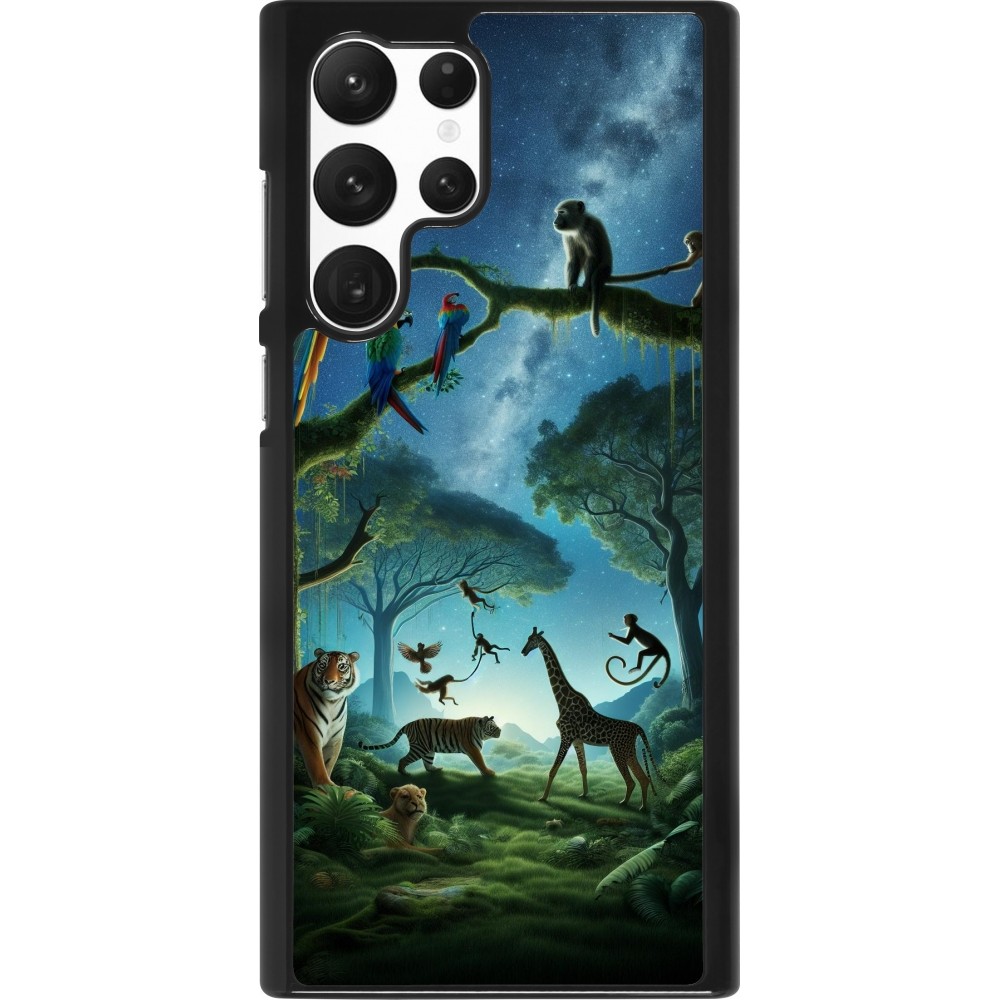 Samsung Galaxy S22 Ultra Case Hülle - Paradies der exotischen Tiere