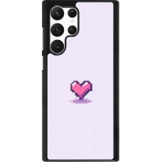 Samsung Galaxy S22 Ultra Case Hülle - Pixel Herz Hellviolett