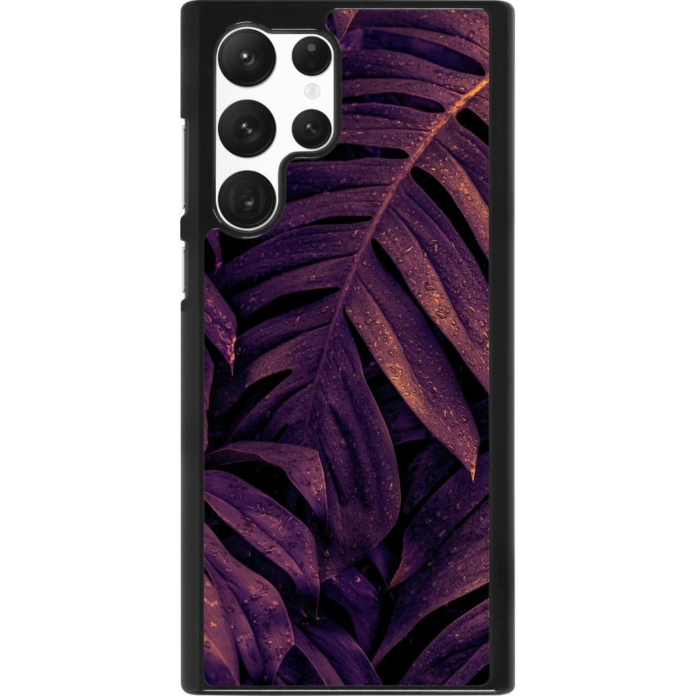 Samsung Galaxy S22 Ultra Case Hülle - Purple Light Leaves