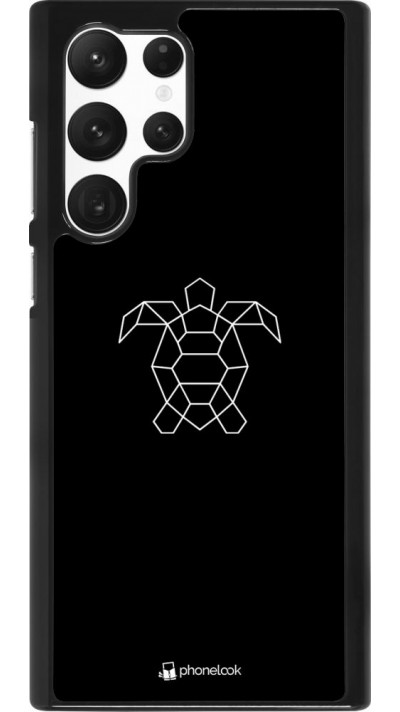 Coque Samsung Galaxy S22 Ultra - Turtles lines on black