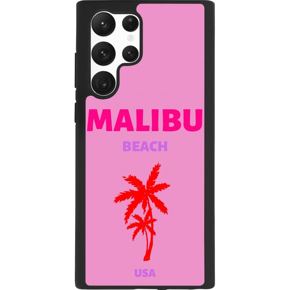 Samsung Galaxy S22 Ultra Case Hülle - Silikon schwarz Pop Summer Destination Malibu