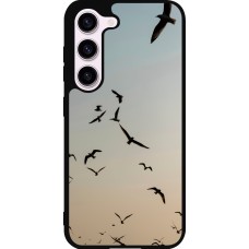 Samsung Galaxy S23 FE Case Hülle - Silikon schwarz Autumn 22 flying birds shadow