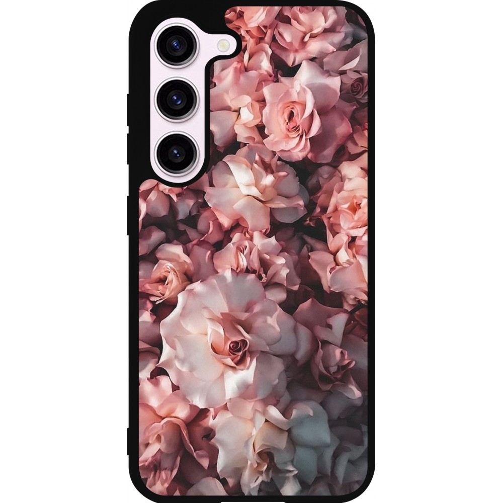 Samsung Galaxy S23 FE Case Hülle - Silikon schwarz Beautiful Roses