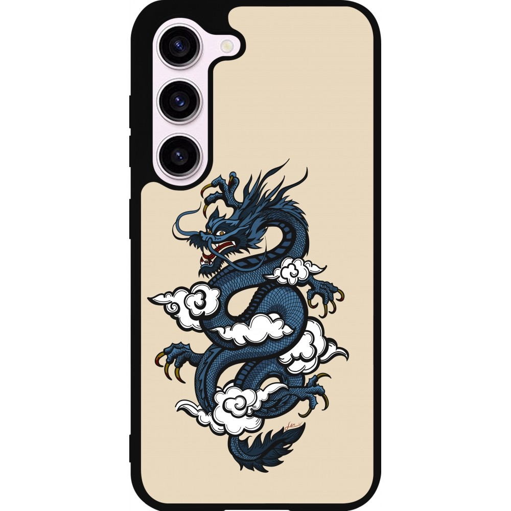 Samsung Galaxy S23 FE Case Hülle - Silikon schwarz Blue Dragon Tattoo