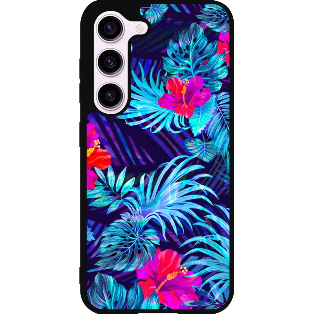 Samsung Galaxy S23 FE Case Hülle - Silikon schwarz Blue Forest